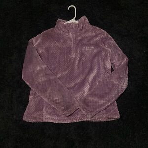 Columbia Purple Cowl Neck Sweater Cozy Fleece